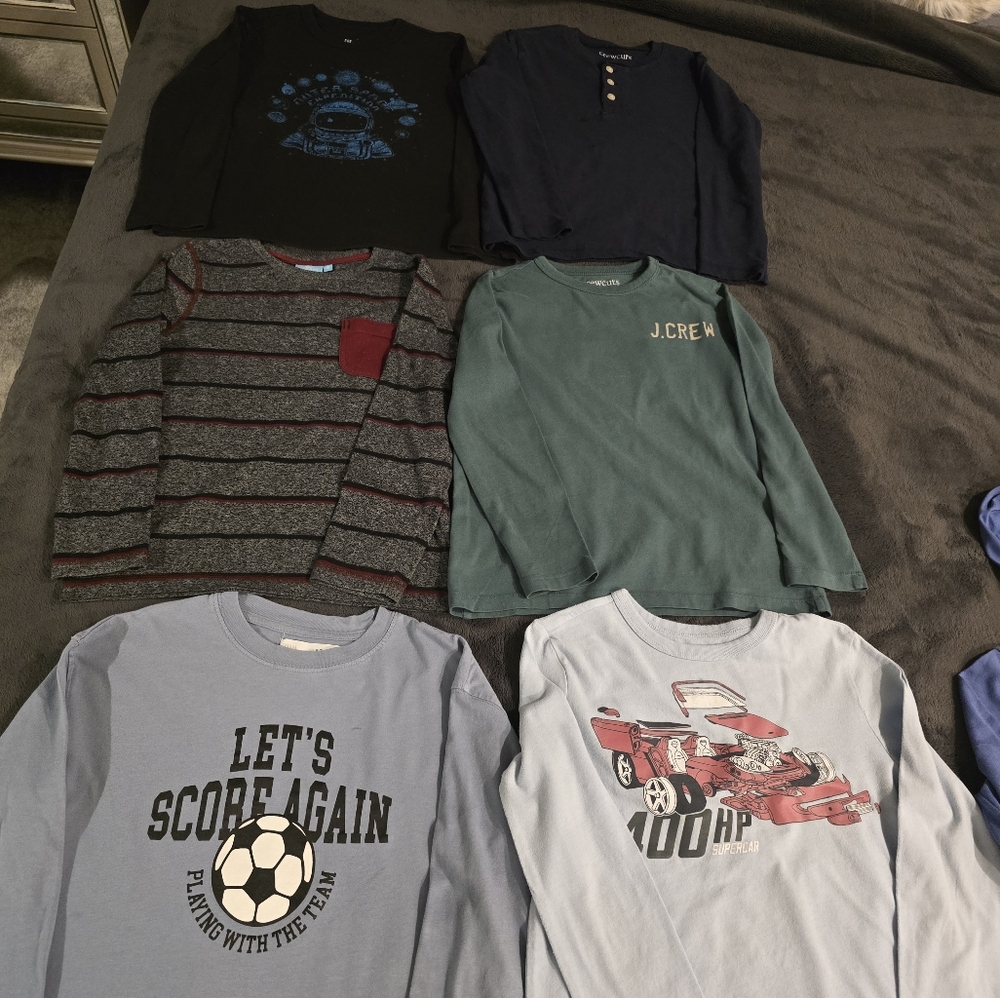 Bundle of 7 Full Sleeves Shirts in size 6 to 7.  J Crew, GAP Brand.